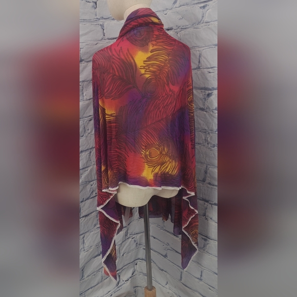 Mantero 1902 Wrap ScarfWrap Vintage 90s 1997 Made in Italy Floral Spa HQ 65"x52" - Picture 6 of 9